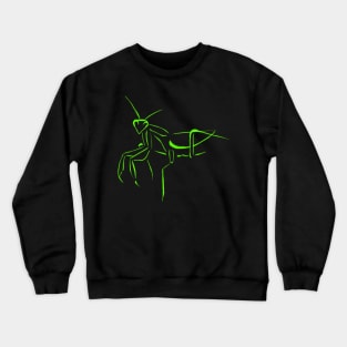 Green Praying Mantis Graffiti Crewneck Sweatshirt